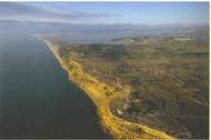 Photo aérienne de Noël Hautemanière du site de la falaise de Leucate