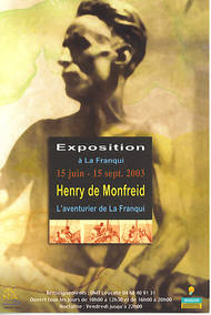 Photo de l'affiche de l'exposition dédiée à Henry de Monfreid ,à La Franqui